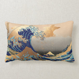 PixPix, Great Wave, Hokusai, 飾 の 神 Dezines 北 Dezin Kussen