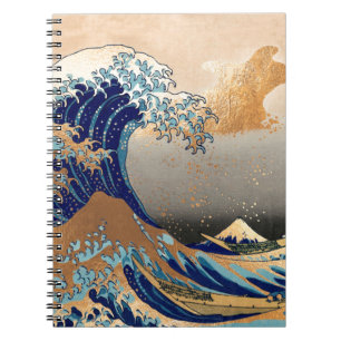 PixPix, Great Wave, Hokusai, 飾 の 神 Dezines 北 Dezin Notitieboek