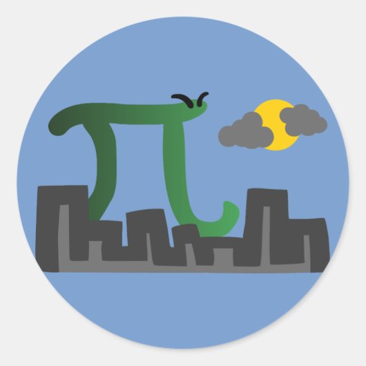 Pizilla Ronde Sticker (Voorkant)