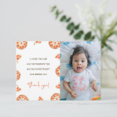 Pizza 1er anniversaire Carte de remerciements (Debout devant)