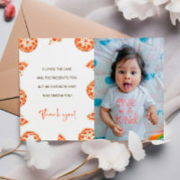 Pizza 1er anniversaire Carte de remerciements