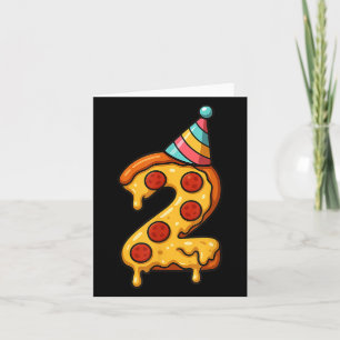 Pizza 2e Verjaardag 2 Jaar Oude Partij Pet Bday Bo Kaart