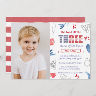 Pizza 3rd Birthday Italiaanse Amerikaanse foto Kaart