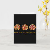 Pizza 4 Sticker Kaart (Gele Bloem)