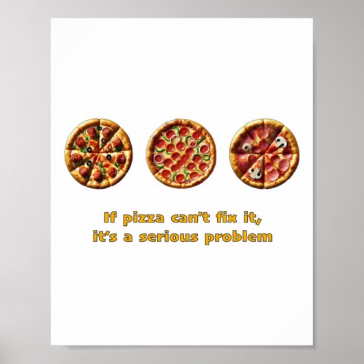 Pizza 5 Sticker Poster (Voorkant)