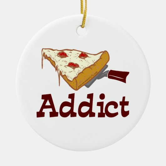 Pizza Addict Keramisch Ornament (Voorkant)