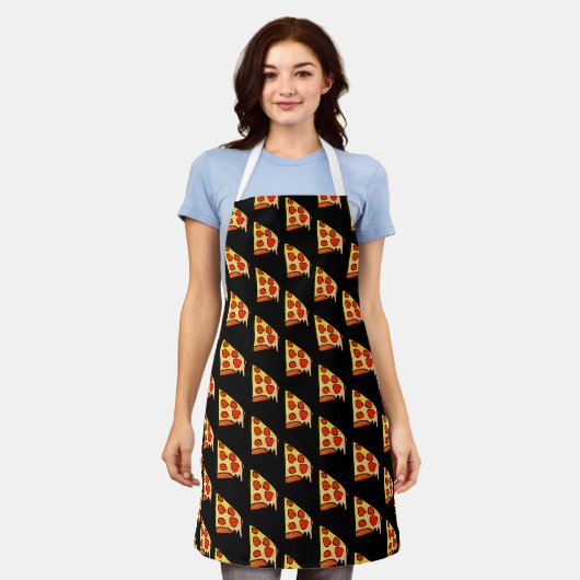 pizza All-over Print Apron, medium Schort (Gedragen)