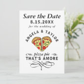 Pizza Amore Photo Wedding Save The Date (Staand voorkant)
