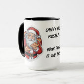 Pizza amusant Christmas Mug éditable (Devant gauche)