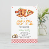 Pizza and Wings Before The Rings Invitation (Debout devant)