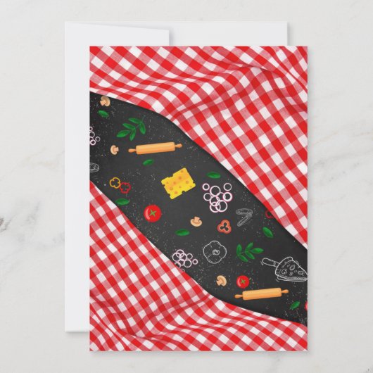 Pizza Anniversaire Fête Editable Invitation (Dos)