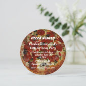 Pizza Anniversaire Fête Invitation (Debout devant)