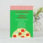 Pizza Anniversaire Invitations (Debout devant)