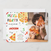 Pizza Anniversaire Photo invitation (Devant)