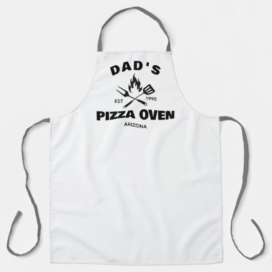 Pizza Apron personnalisé, tablier papa, four à piz (Recto)