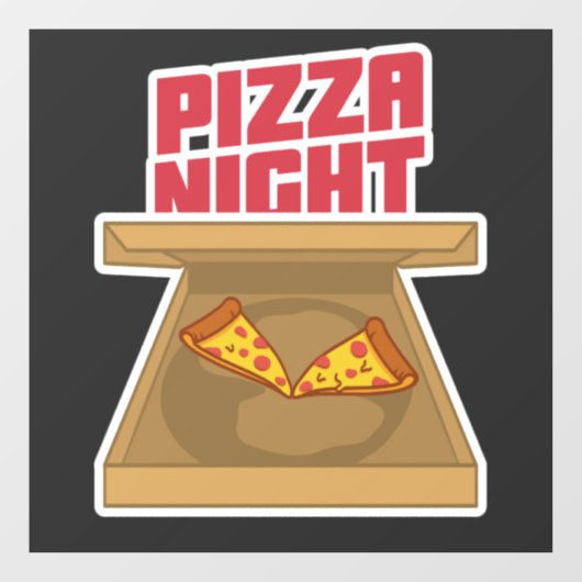 Pizza Avond Raamsticker (Vel)
