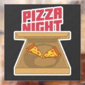 Pizza Avond Raamsticker (Vel 2)