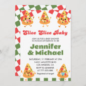 Pizza Baby Douche Invitations Slice Slice Baby (Devant / Derrière)