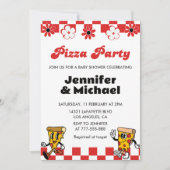 Pizza Baby Douche Uitnodigingen Pizza Party Fopspe (Voorkant)
