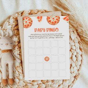 Pizza Baby shower Baby Bingo Carte de jeu