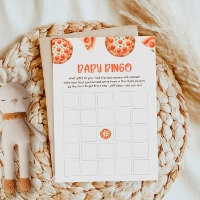 Pizza Baby shower Baby Bingo Spel Kaart