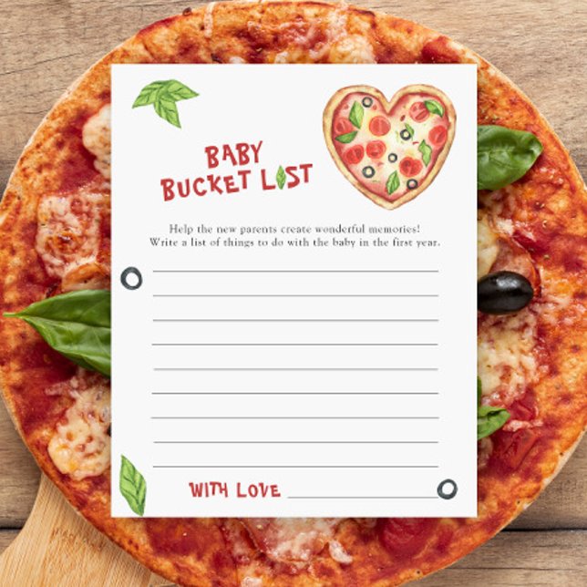 Pizza baby shower - Baby bucket list (Creator heeft geüpload)