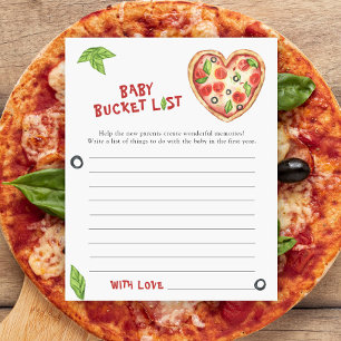 Pizza baby shower - Baby emmerlijst