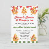 Pizza Baby Shower Invitations Pizza Bière Diaposit (Debout devant)