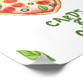 Pizza baby shower - Kaarten en geschenken Poster (Hoek)