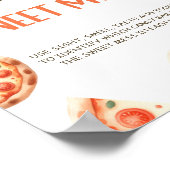 Pizza Baby shower raden het zoete puinbord Poster (Hoek)