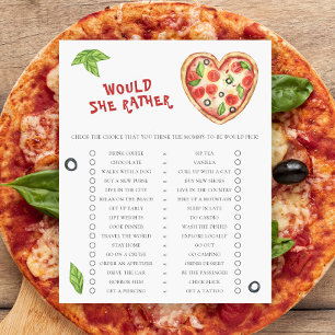 Pizza baby shower zou ze liever spel