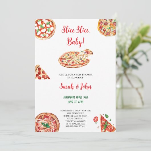 PIZZA BABYSHOWER INVITATION (Debout devant)