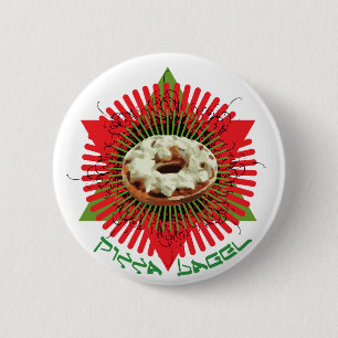 Pizza Bagel : Joods Italiaans Ronde Button 5,7 Cm