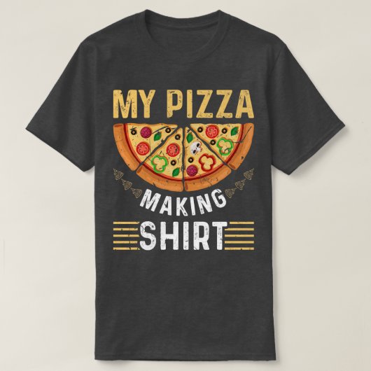 Pizza Baker Mannen  Pizza T-shirt (Design voorkant)
