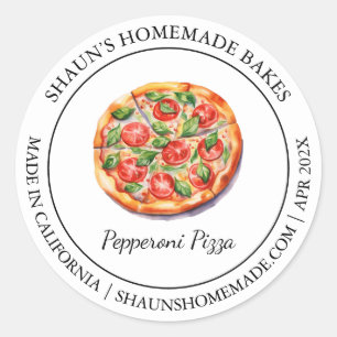 Pizza Baking étiquette moderne