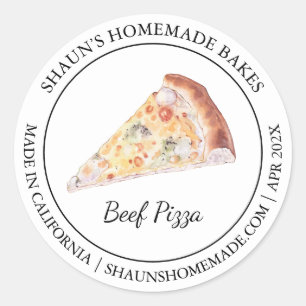 Pizza Baking étiquette moderne