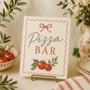 Pizza Bar Italiaanse Markt Baby Shower Bord Poster
