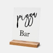 Pizza bar wedding Acrylic sign (Angle)