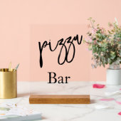 Pizza bar wedding Acrylic sign (Mariage)