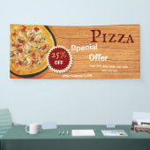 Pizza bezorging Pizza Cafe Pizza Restaurant geopen Spandoek (Beurs)