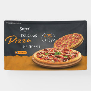 Pizza bezorging Pizza Cafe Pizza Restaurant geopen Spandoek