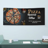 Pizza bezorging Pizza Cafe Pizza Restaurant geopen Spandoek (Beurs)