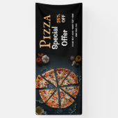 Pizza bezorging Pizza Cafe Pizza Restaurant geopen Spandoek (Verticaal)