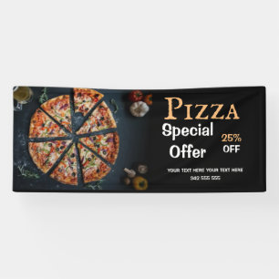 Pizza bezorging Pizza Cafe Pizza Restaurant geopen Spandoek