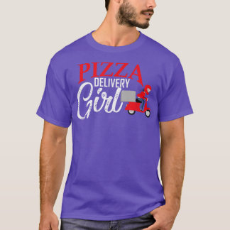 Pizza bezorgt meisje dat overeenkomt met Pizza kos T-shirt