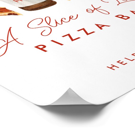 Pizza & bier koppels Douche Pizza Bar Teken Poster (Hoek)