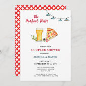 Pizza & Bier Perfecte Paar Couples Douche Kaart (Voorkant / Achterkant)