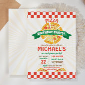 Pizza Birthday Party Invitation Kaart