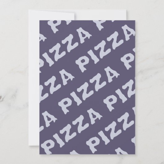 Pizza Birthday Party Invitation Kaart (Achterkant)