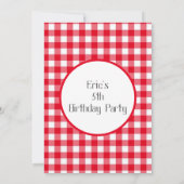 Pizza Birthday Party Kaart (Achterkant)